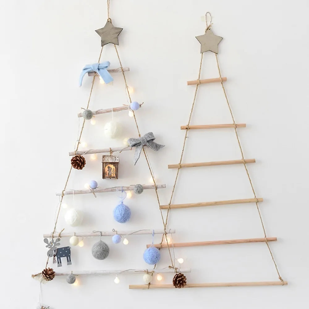 Wooden Star Ladder Wall Hanging Ornament | Shabby Chic Décor Wall Hanging Ornament SWANS
