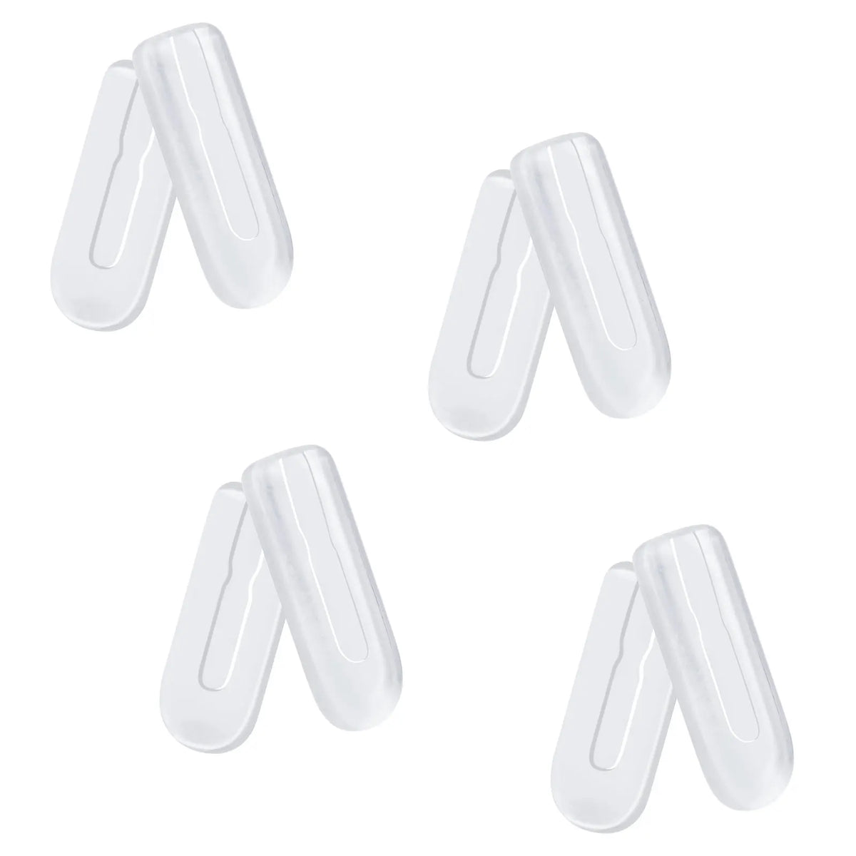 Silicone Push-In Nose Pads 12mm×5mm – Clear Anti-Slip Glasses Eyewear Accessories SWANS 4 Pairs
