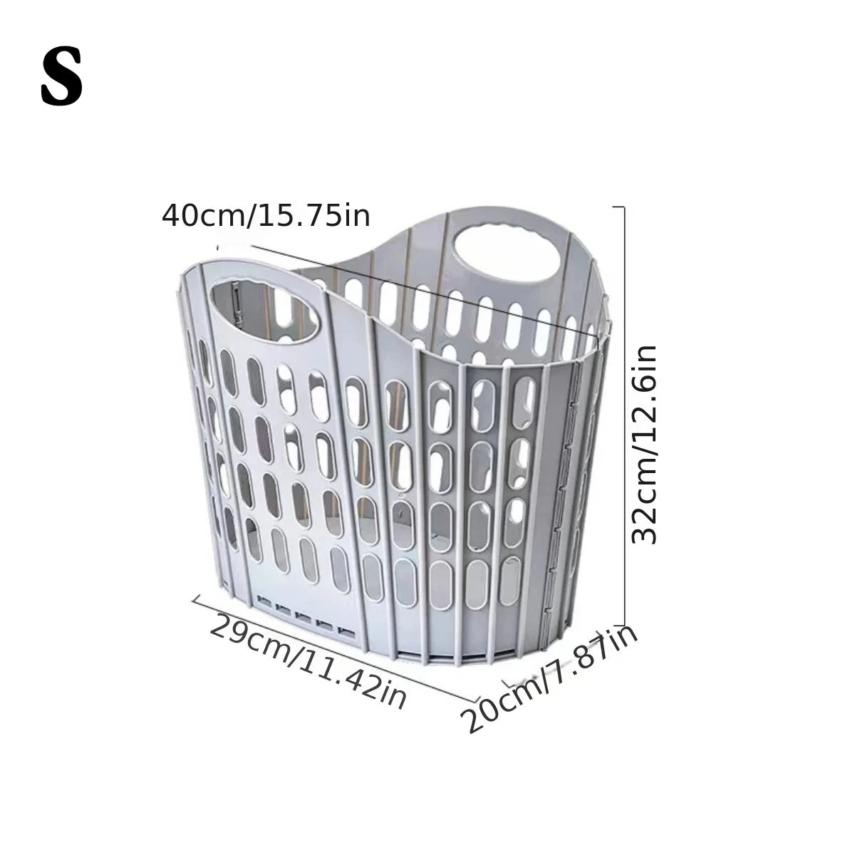 SWANS Collapsible Laundry Hamper – Foldable Fabric Basket Laundry Hamper Basket SWANS Light Grey
