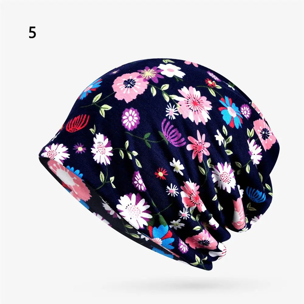 Elastic Knit Turban Hat – Women's Head Wrap Beanie Hijab Scarf Turban Head Wrap SWANS 5