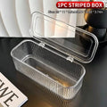 Clear Anti-Tarnish Bracelet & Bangle Jewelry Storage Box Jewelry Storage Box SWANS 1PC striped box Other