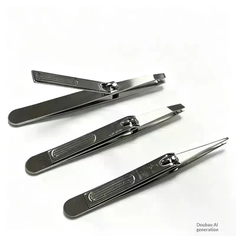 YOVIP Lever Stainless Steel Tweezers – Pointed & Flat Tip Grooming Tweezers SWANS