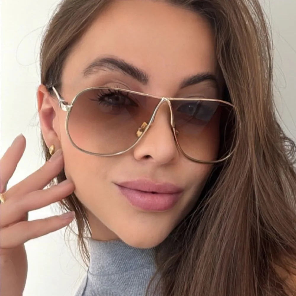 TOYEARN Oversized Pilot Sunglasses UV400 Unisex Metal Frame Pilot Sunglasses SWANS