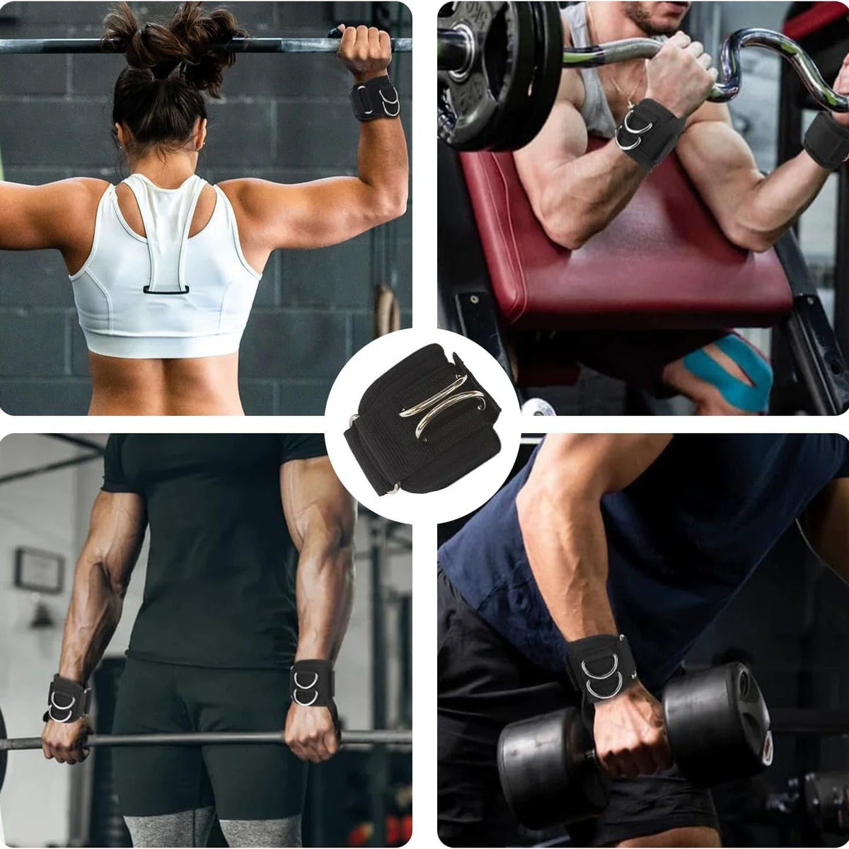 SWANS D-Ring Lifting Wrist Straps – Gym Grip Support Unisex Lifting Wrist Straps SWANS