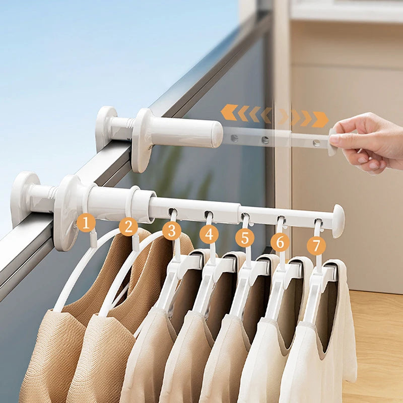 Portable Window Frame Clothes Drying Rack – Foldable No-Drill Clothes Drying Rack SWANS