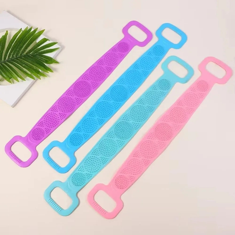 SWANS Double-Sided Silicone Back Scrubber – 60cm Bath Brush Silicone Bath Brush SWANS