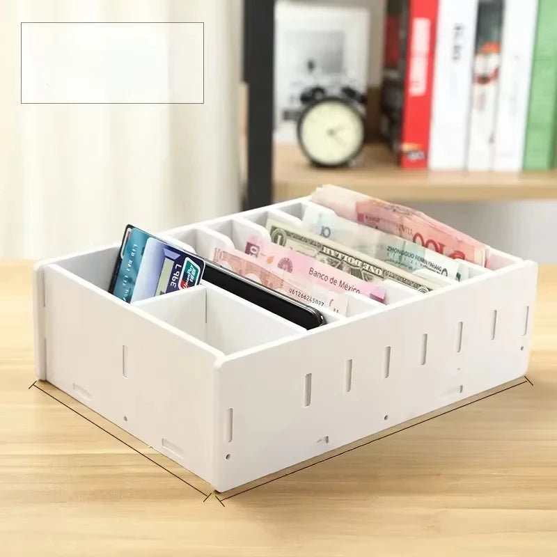SWANS Plastic Desktop Organizer Drawer & Cash Change Box Desktop Storage Organizer SWANS