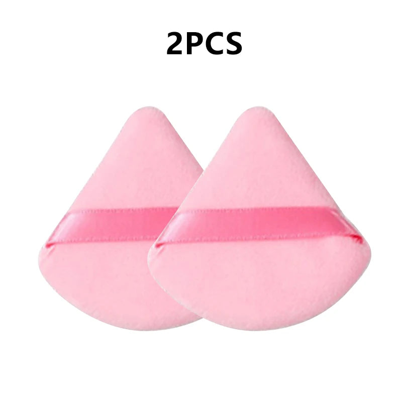 Triangle Crystal Velvet Makeup Sponge Puff – 2/5/10 Pack Makeup Sponge Puff SWANS Pink-2pcs