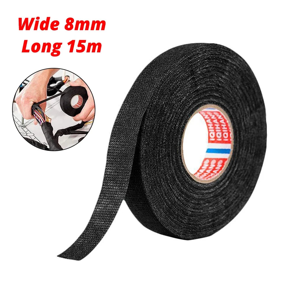 HVIERO Flame Retardant Harness Tape – 15M/20M Car Wiring Automotive Harness Tape SWANS Wide-8mm Long-15M