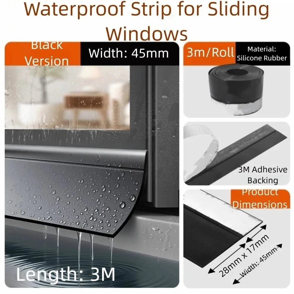 Rubber Window Water Blocking Bar – Waterproof Sealing Strip Window Sealing Strip SWANS