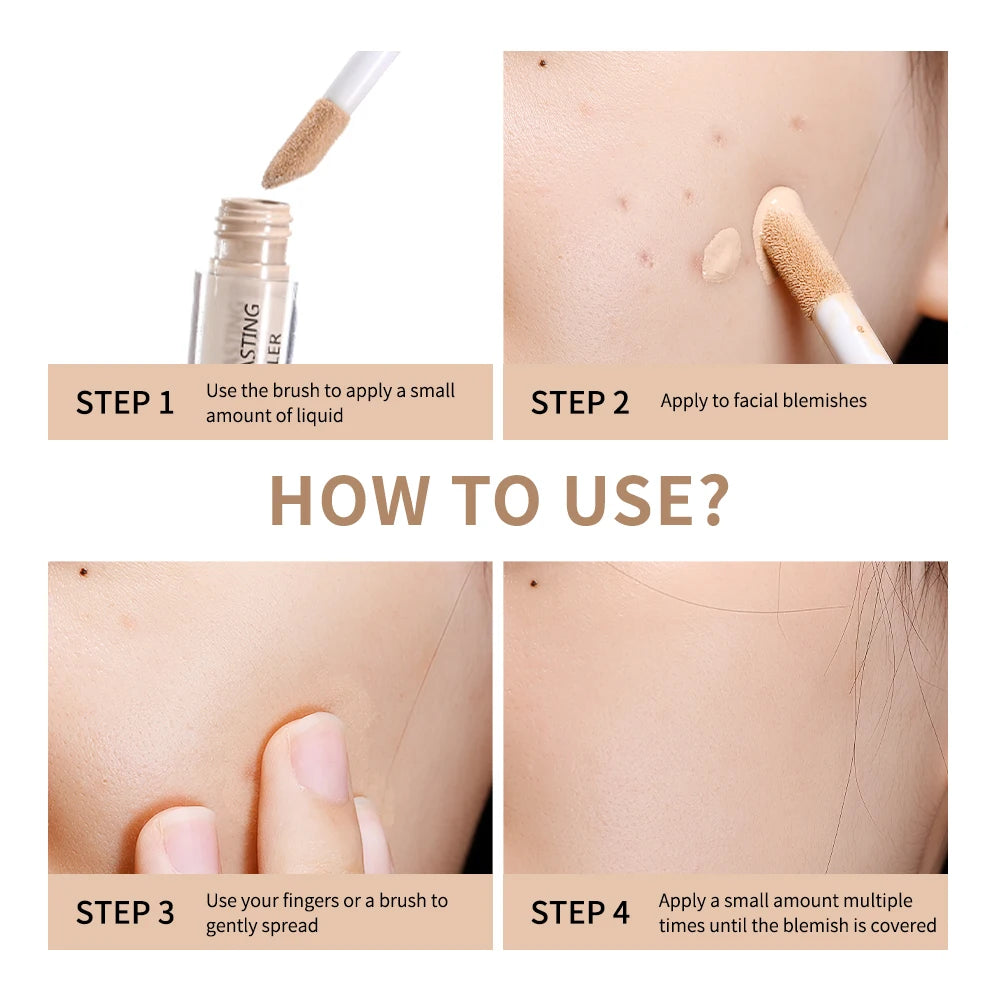 Lakerain Hydrating Radiant Concealer – High Coverage Liquid Liquid Concealer SWANS