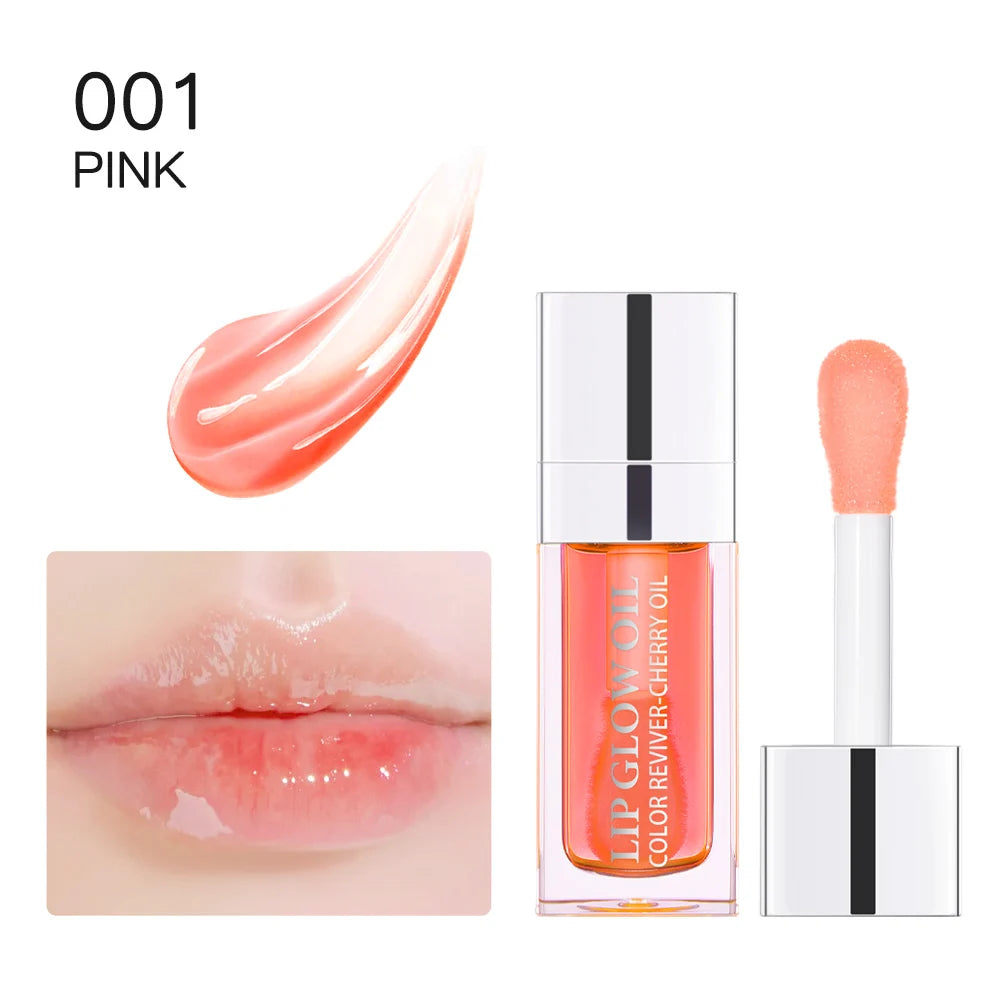 Lakerain Crystal Lip Oil – Hydrating Plumping Gloss 6ml Lip Oil Gloss SWANS Pink
