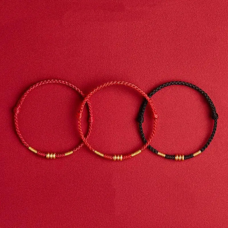 Red String Charm Bracelet – Adjustable Woven Bangle Gift Charm Bracelet SWANS