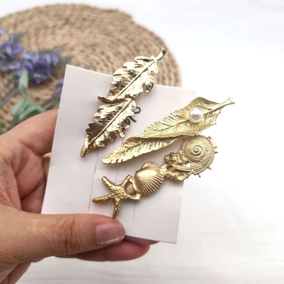 Women's Geometric Water Drop Alloy Hair Clip Barrette Hair Clip Barrette SWANS