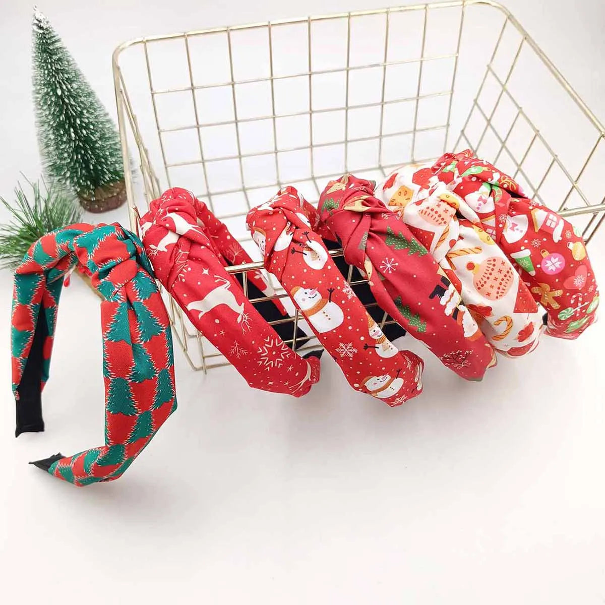 Christmas Wide-Edge Knotted Headband for Women | Festive Hair Headband SWANS