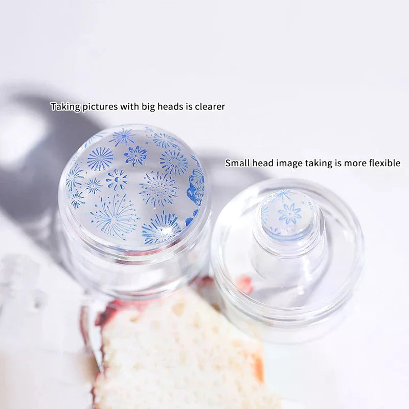 SWANS Jelly Silicone Nail Stamper & Scraper Set – DIY Art Nail Stamper Set SWANS