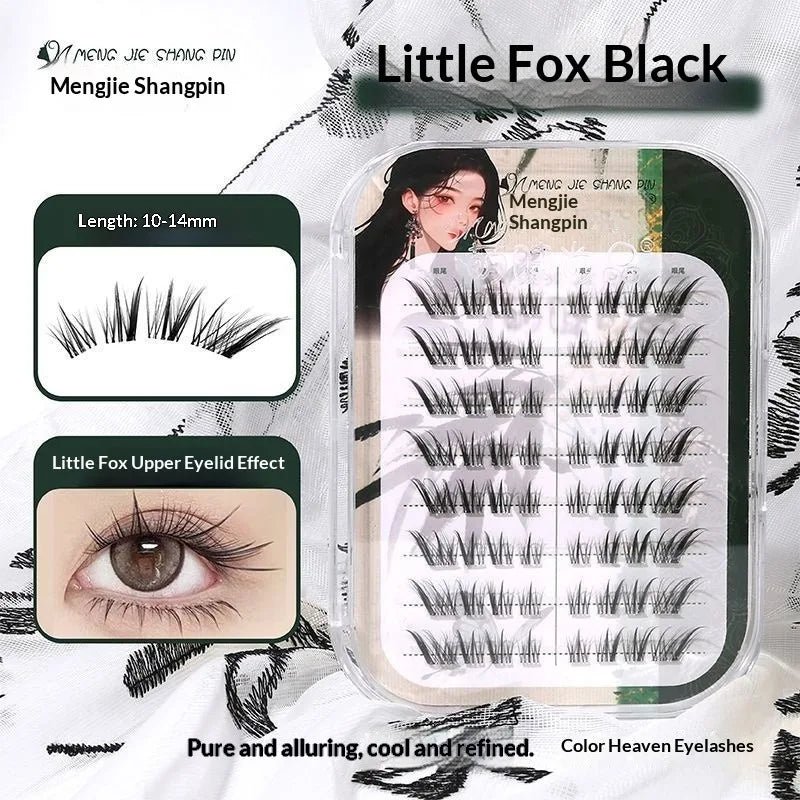 No-Glue 3D Manga Cat Eye False Lashes – Reusable & Curly