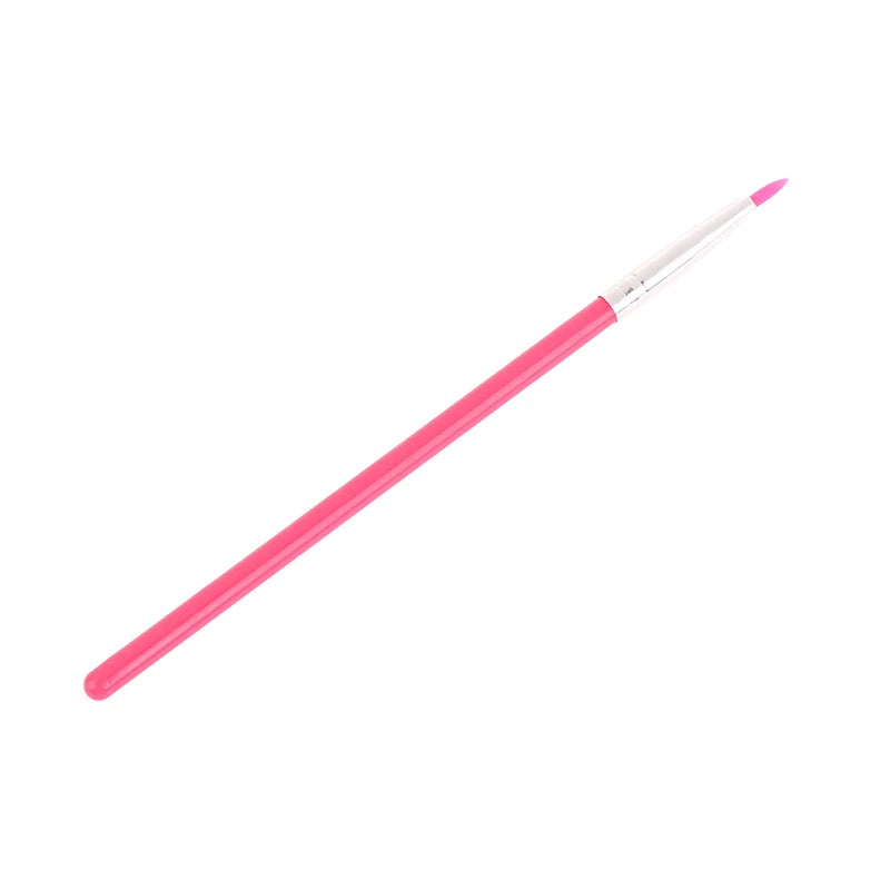 YOVIP Silicone Brush – Eye Makeup, Eyeliner & Nail Art Tool Silicone Makeup Brush SWANS Rose red