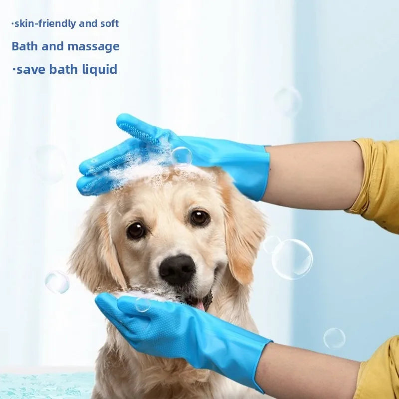 SWANS Pet Silicone Grooming Glove – Dog & Cat Bath Brush Pet Grooming Glove SWANS