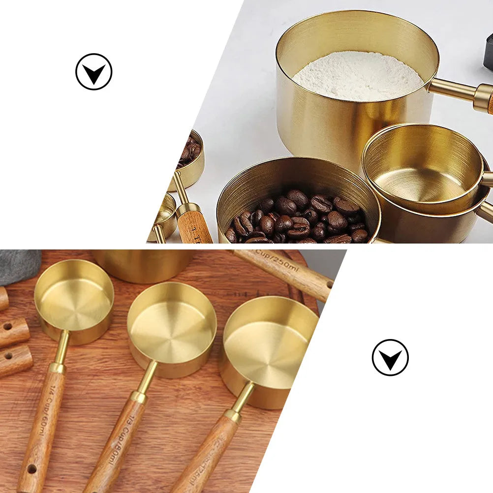 ROSENICE 4-Piece Stainless Steel Measuring Spoon Set | Kitchen Measuring Spoon Set SWANS