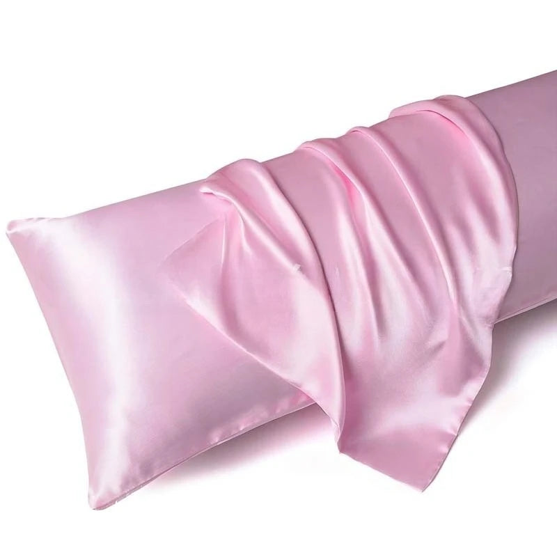 SWANS Satin Pillowcase Pair – Soft, Breathable Envelope Close Satin Pillowcase SWANS Pink 1 Pair 2pcs