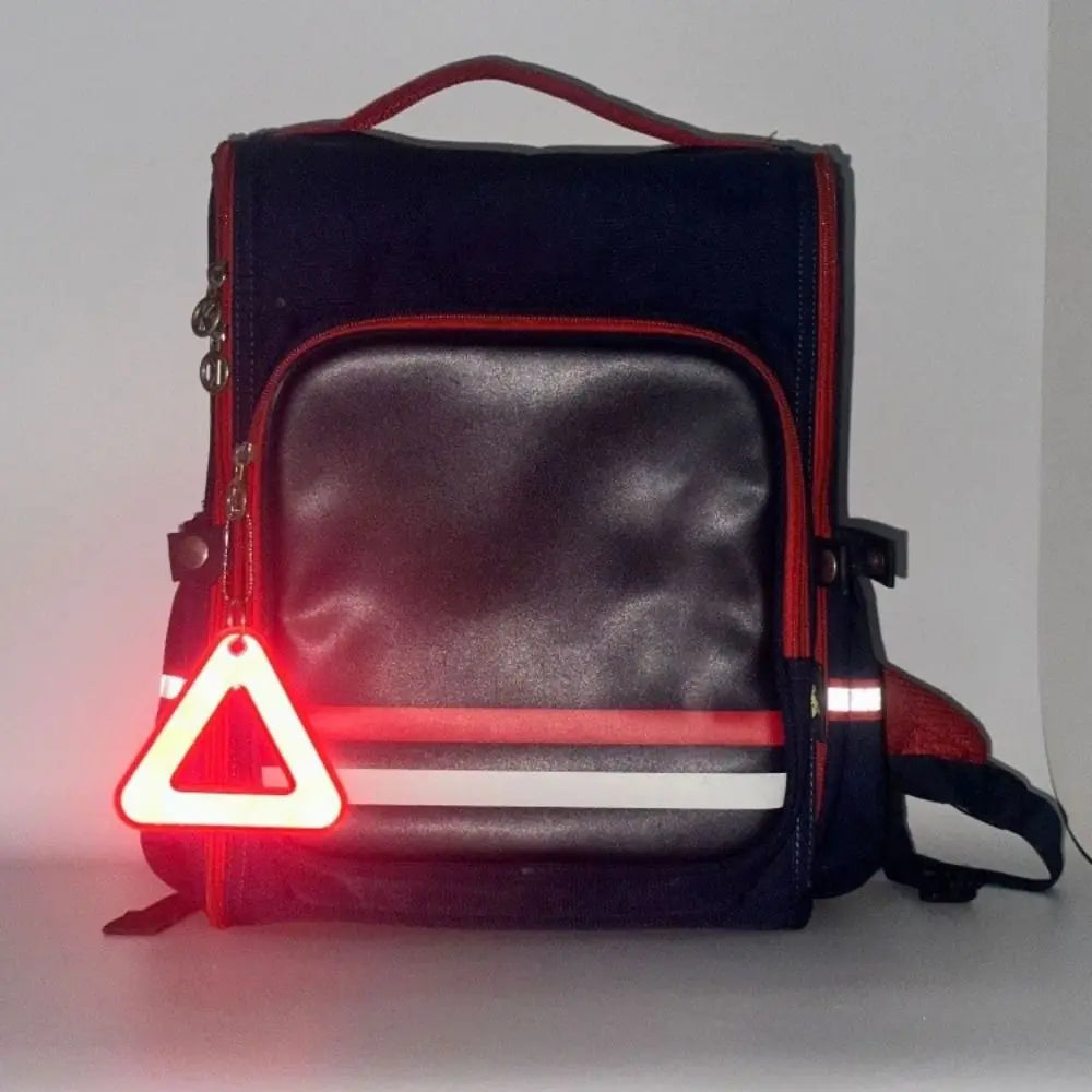 Reflective Triangle Safety Keychain – Colorful Backpack Pendant Reflective Keychain SWANS