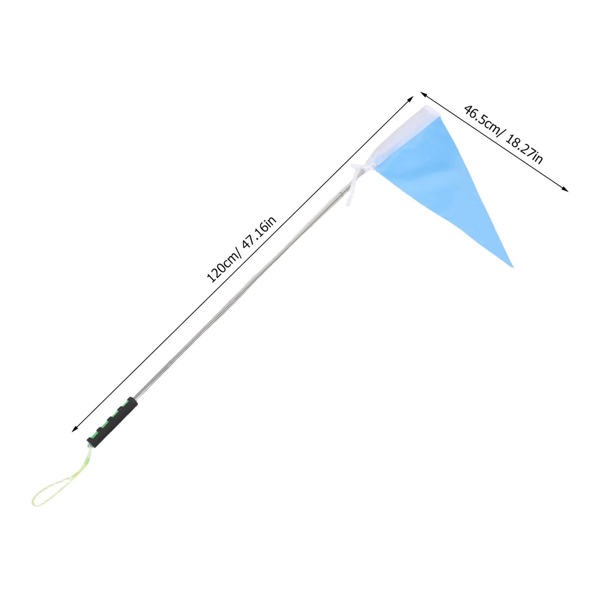 Telescopic Tour Guide Flag Pole – Stainless Steel Handheld Telescopic Flag Pole SWANS Blue