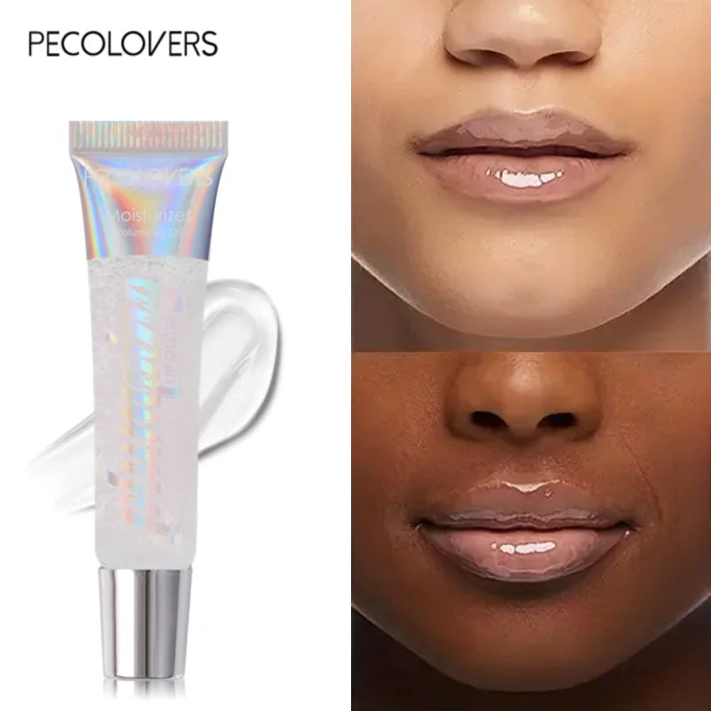Waterproof Glitter Lip Oil – Clear, Non-Sticky & Long-Lasting Lip Oil Gloss SWANS