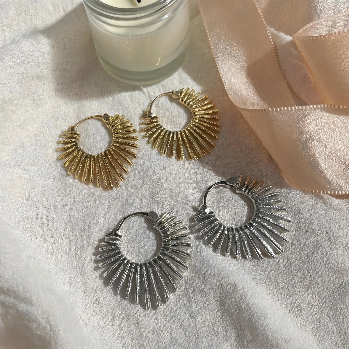 Minimalist Geometric Clip-On Earrings – Gold & Silver Plated Clip-On Earrings SWANS