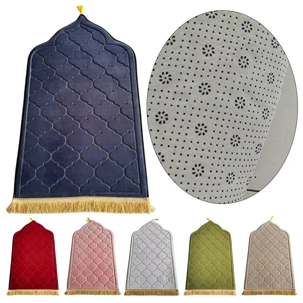 Soft Flannel Muslim Prayer Mat – Non-Slip Thickened Rug 65×115cm Prayer Mat Rug SWANS