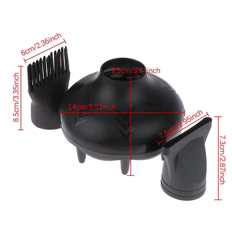 3-Pack Hair Dryer Nozzle Attachments – Universal Diffuser Set Hair Dryer Attachment SWANS 3pcs