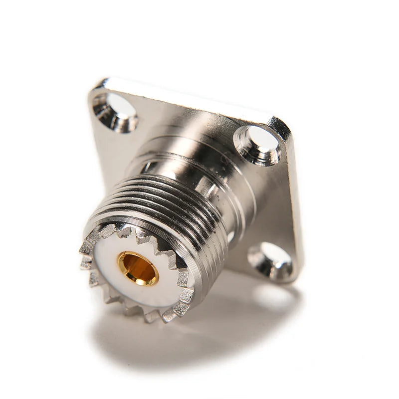 SO239 UHF Female 4-Hole Flange Panel Mount Solder Connector RF Coax Connector SWANS