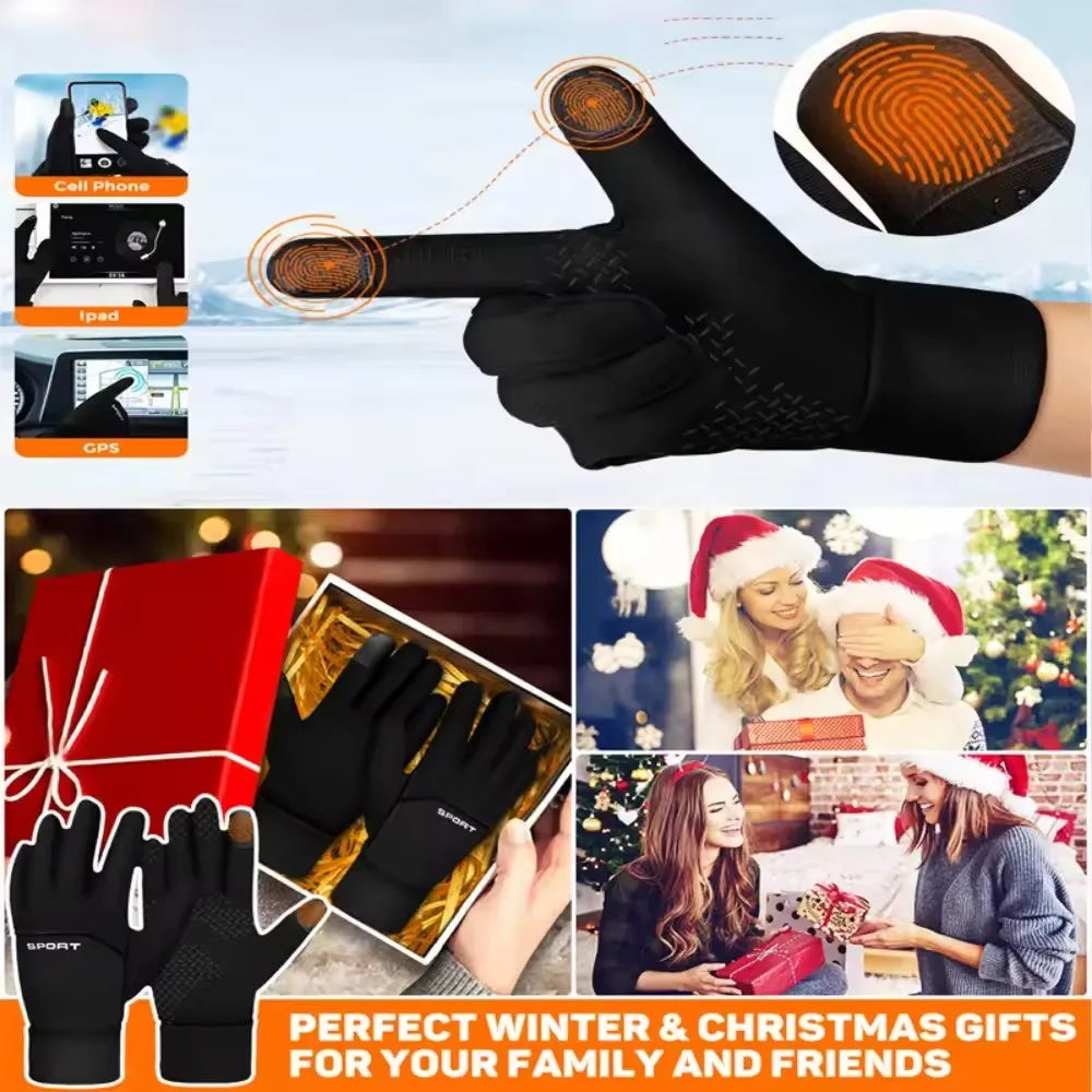 GAFASTWO Winter Touchscreen Fleece Gloves – Warm & Windproof Winter Knit Gloves SWANS