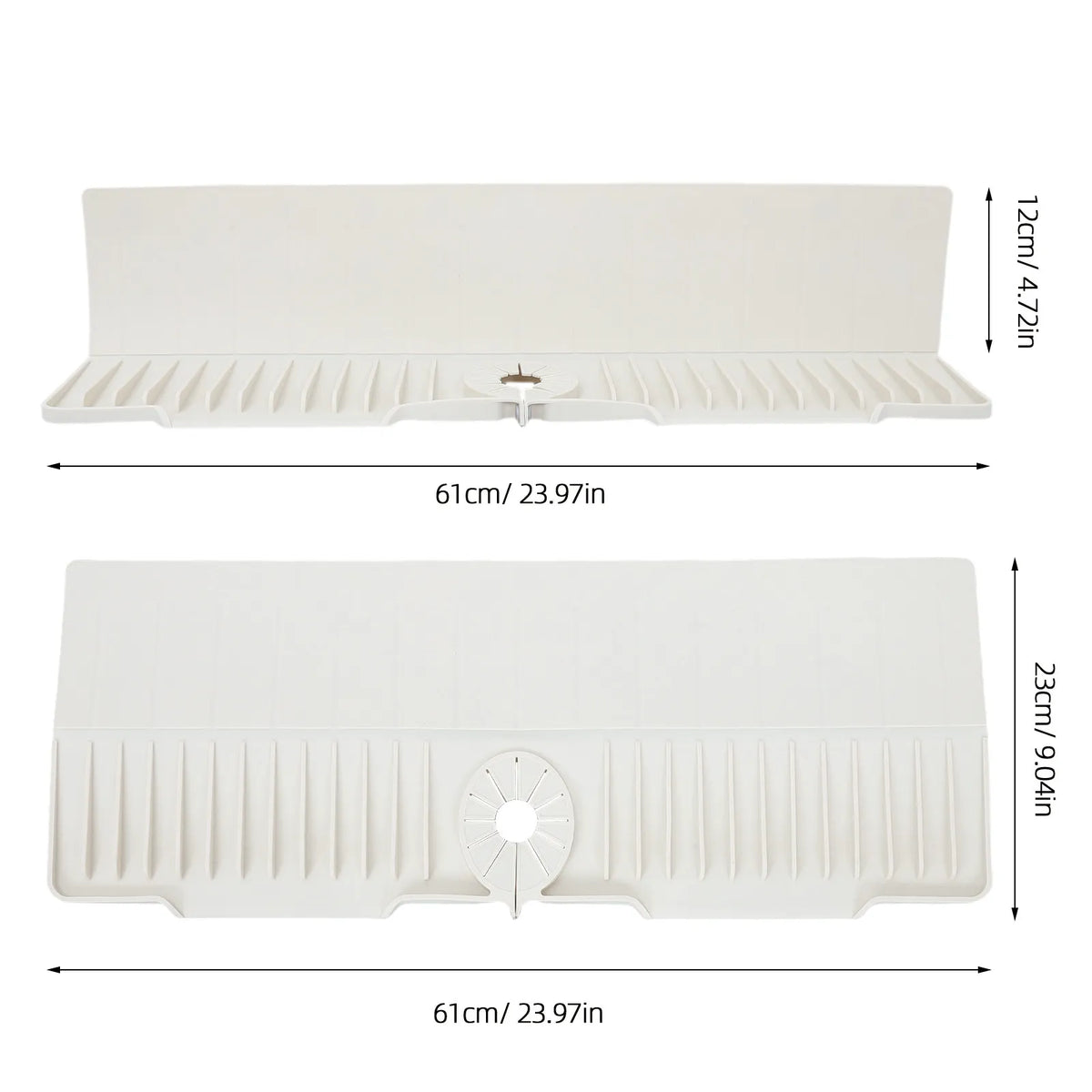 Silicone Faucet Drain Mat – Sloped Sink Splash Guard & Water Dam Sink Splash Guard Mat SWANS
