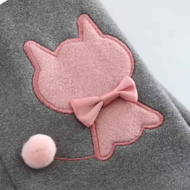 Women's Cartoon Cat Touch Screen Winter Gloves – Windproof Winter Gloves SWANS