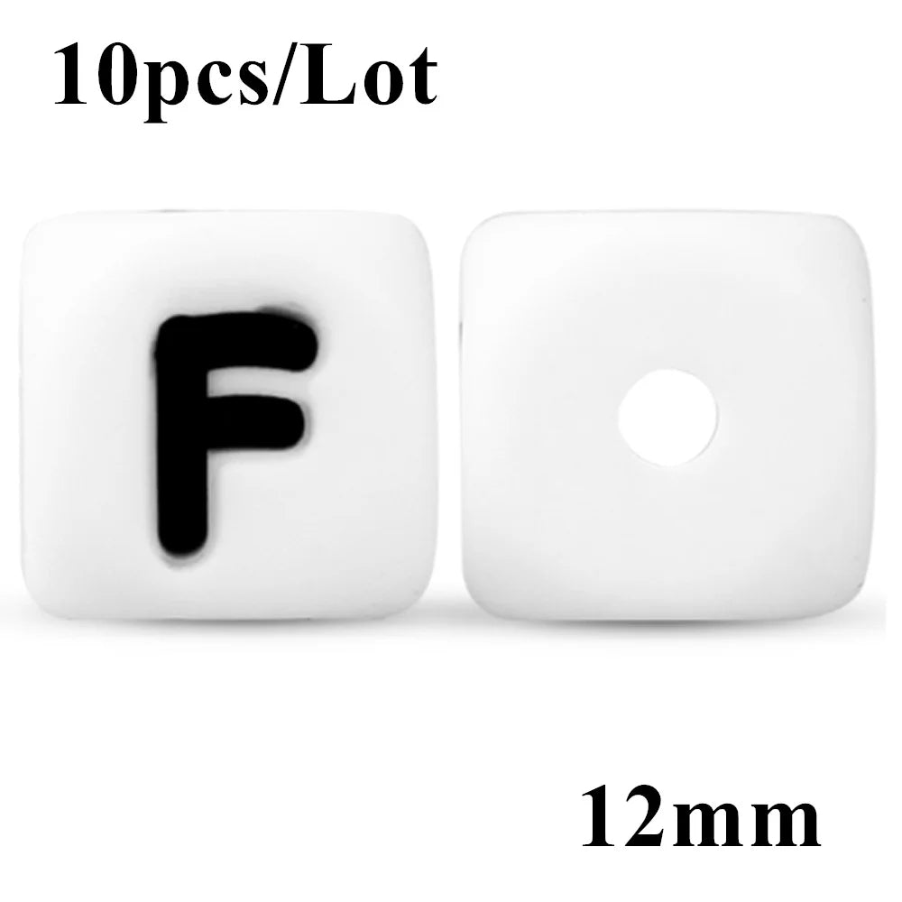 12mm Silicone Letter Beads – DIY Alphabet Jewelry Making Beads