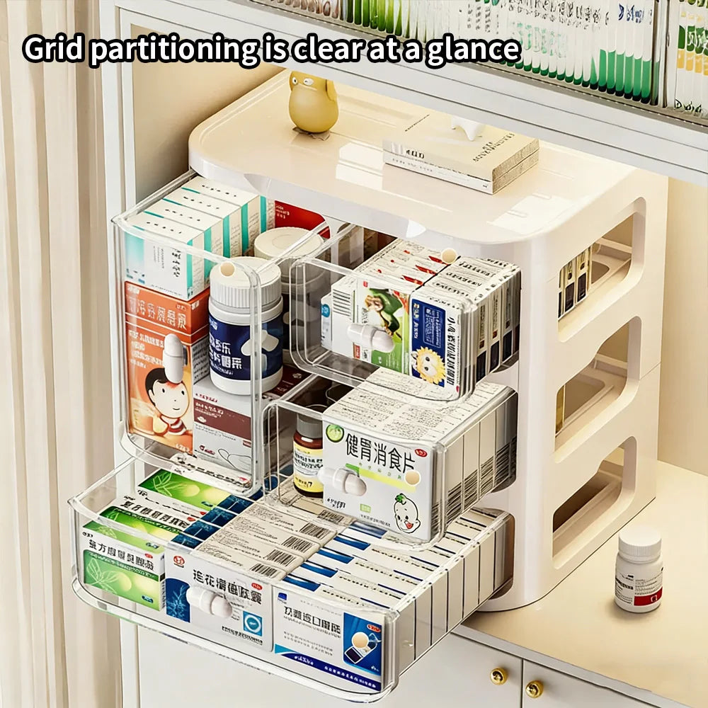 SWANS Multi-Drawer Home Medicine Storage Cabinet Organizer Medicine Storage Cabinet SWANS