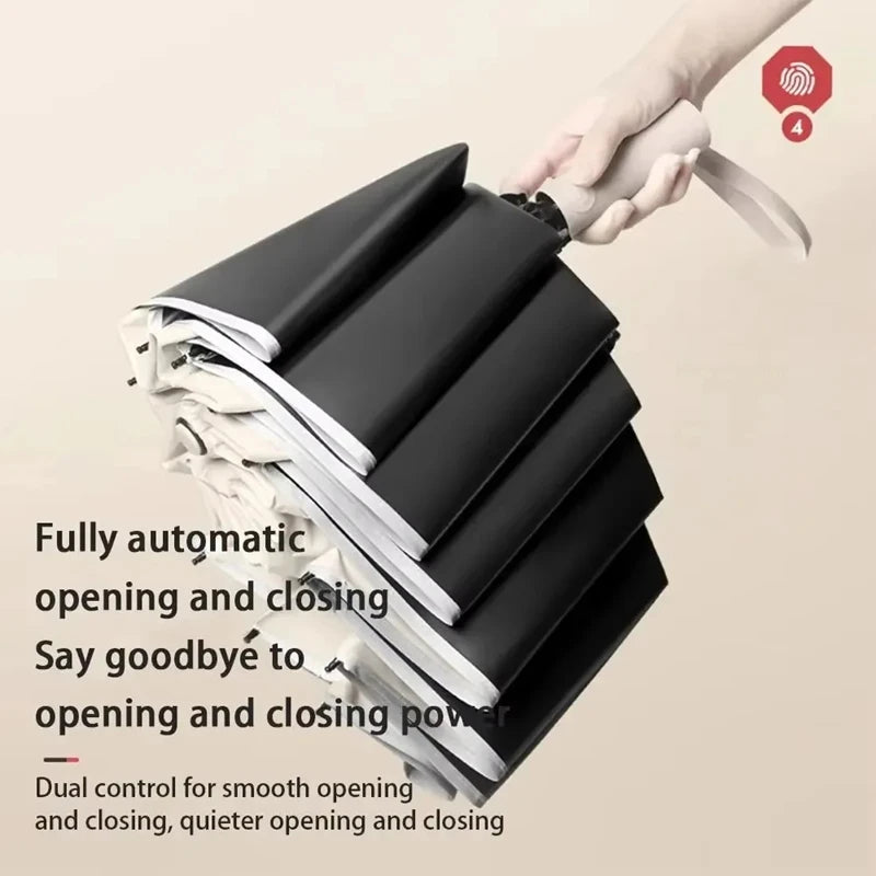 XMSJ Windproof Reverse Folding UV Umbrella with Reflective Stripe Folding Umbrella SWANS