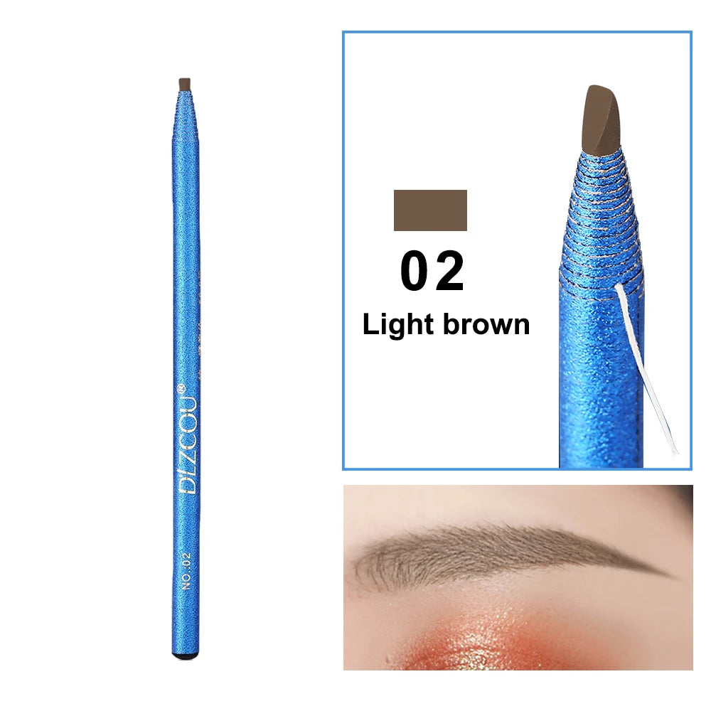 Waterproof Microblading Eyebrow Pencil – Long-Lasting Brow Pen Eyebrow Pencil SWANS 02Light brown