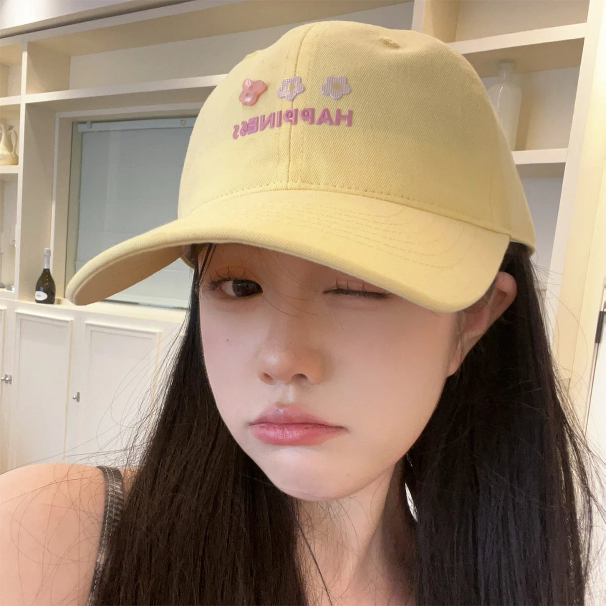 Floral Baseball Cap – Butterfly Button Adjustable Sun Hat Baseball Cap SWANS