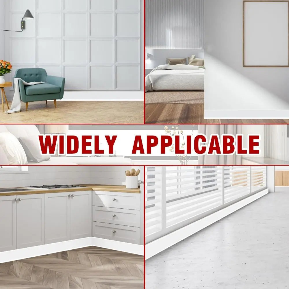 Self-Adhesive PVC Baseboard Molding Trim Wall Sticker 1M Wall Trim Sticker SWANS