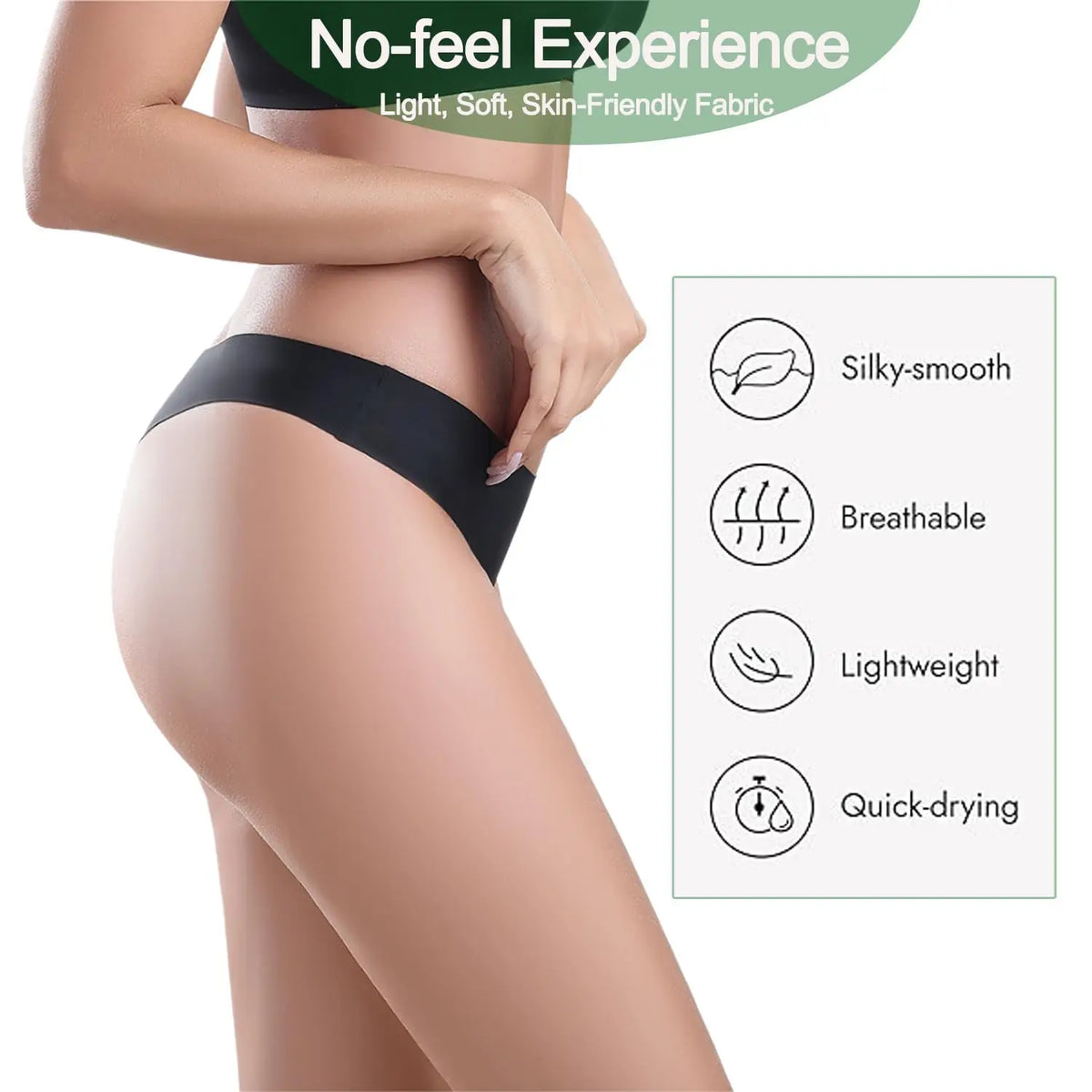 Women's Seamless No-Show Thongs – Moisture-Wicking Workout Underwear Women's Thong Underwear SWANS