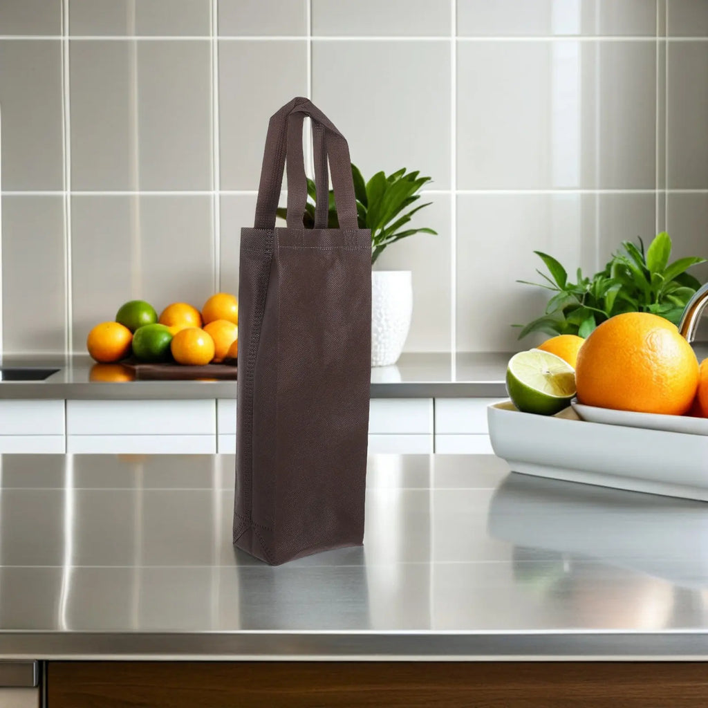 20-Pack Reusable Black Wine Bottle Tote Bags with Handles Wine Bottle Tote Bag SWANS