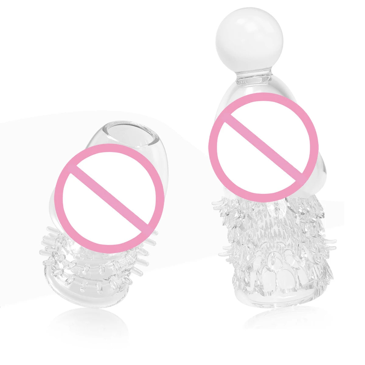 2-Pack Crystal Beaded Pleasure Cuffs – Body-Safe TPE Adult Pleasure Cuffs SWANS
