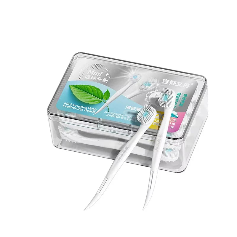 Yunchi Disposable Travel Toothbrush with Toothpaste Beads 20pk Disposable Toothbrush SWANS mint flavor 20pcs