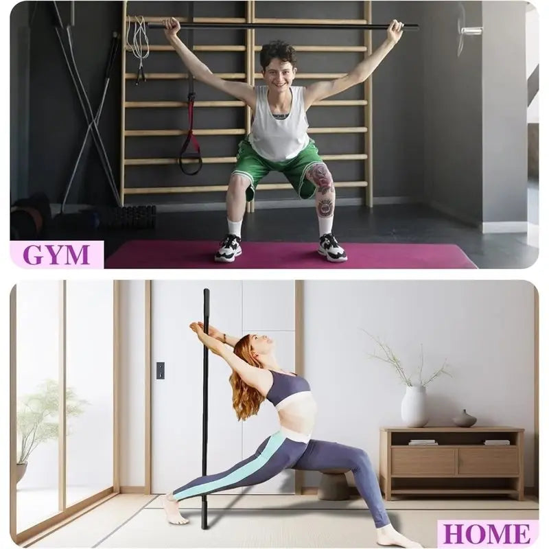 SWANS 5ft Adjustable Yoga Stretching Stick – Steel & Foam Yoga Stretching Stick SWANS