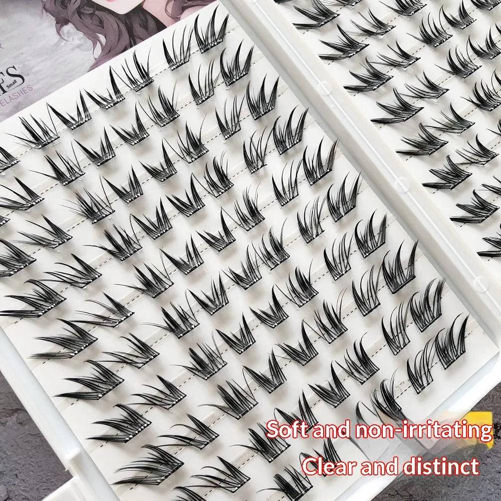 Self-Adhesive Cat Eye False Lashes – Fluffy Wispy DIY False Eyelashes SWANS