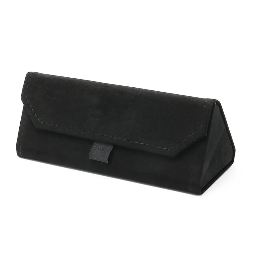 Velvet Folding Glasses Case – Magnetic Sunglasses Box Unisex Eyewear Case SWANS black