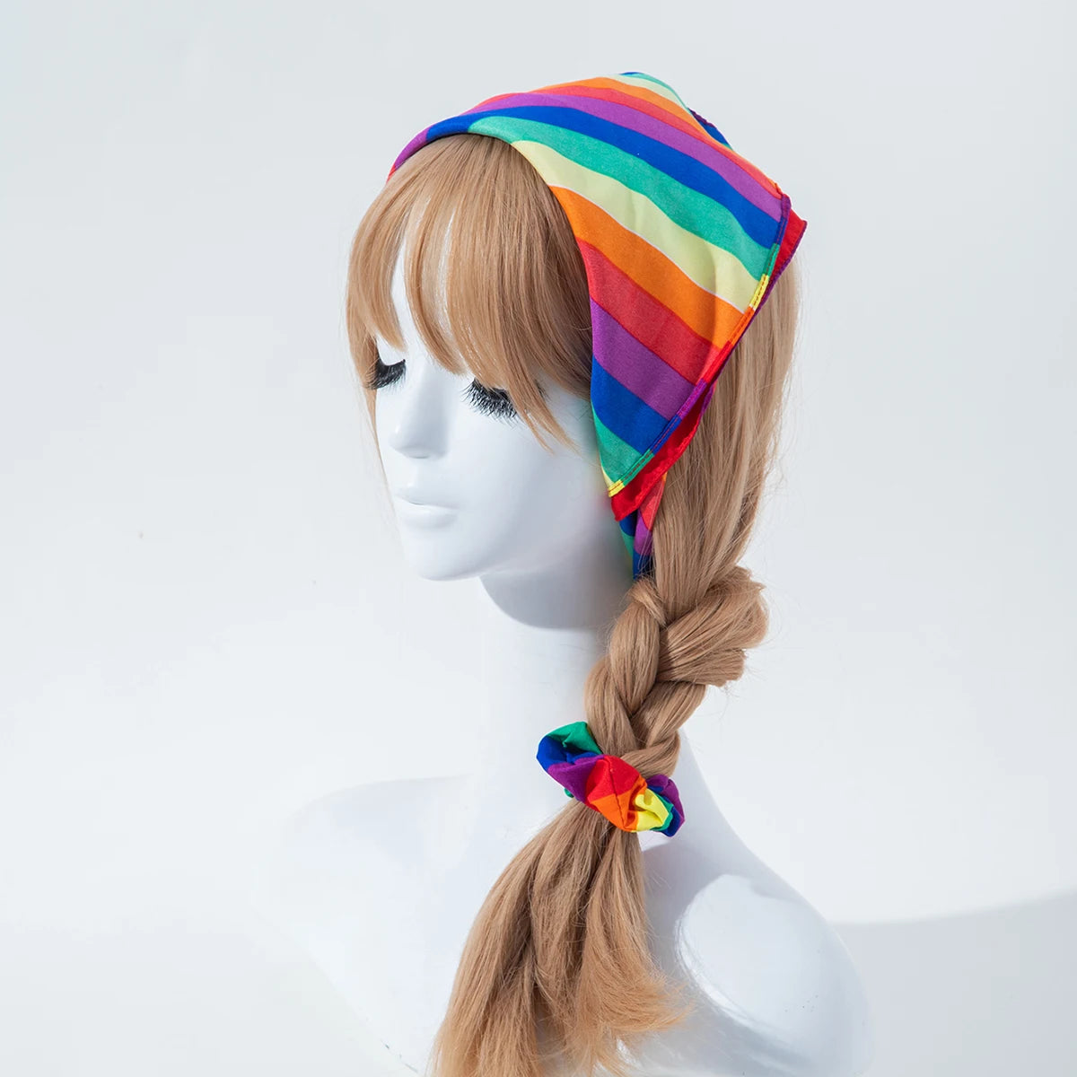 Rainbow Tropical Hair Band – Festival Style for Women & Girls Elastic Hair Band SWANS