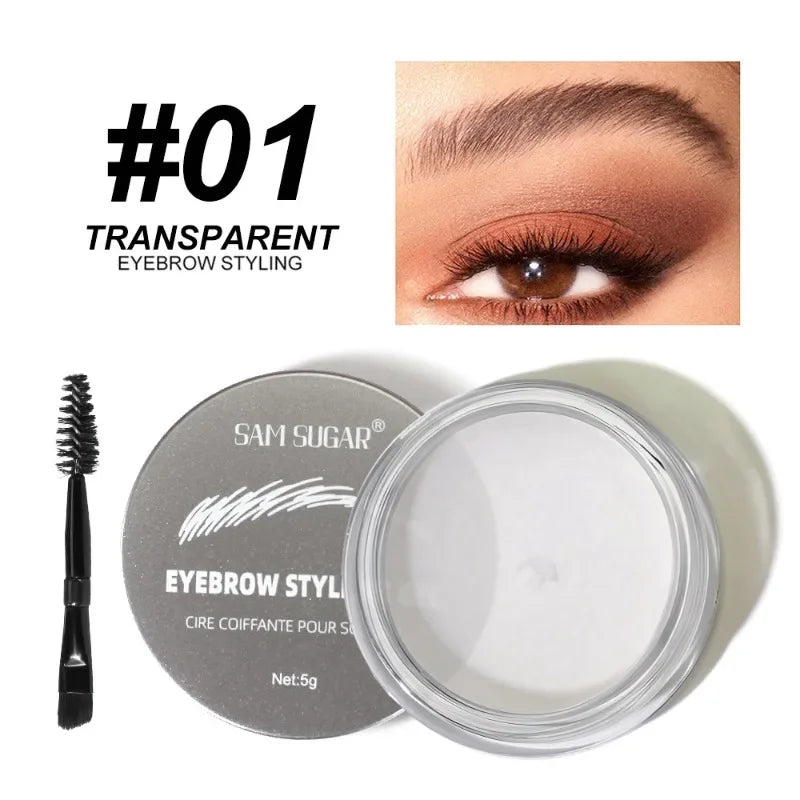 Waterproof Eyebrow Styling Gel – Long-Lasting Brow Dye Wax Eyebrow Styling Gel SWANS 01 Transparent